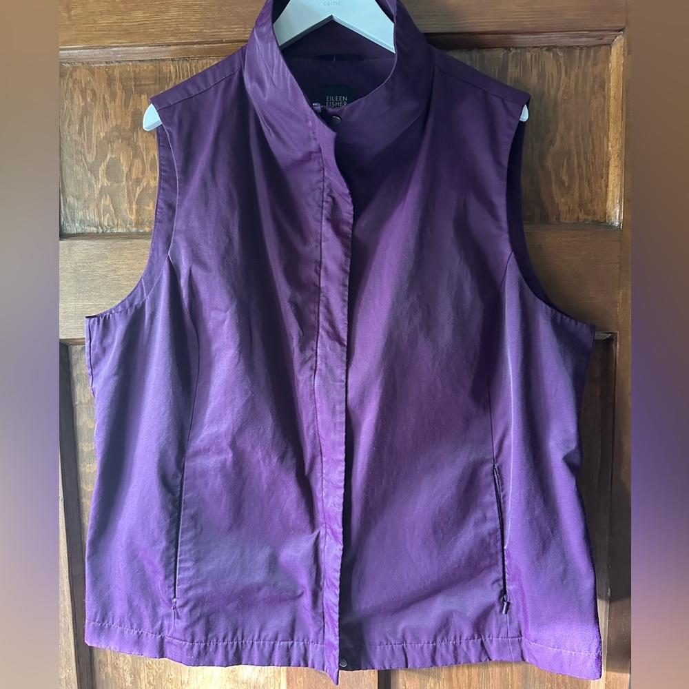 Eileen Fisher Rich Purple Vest